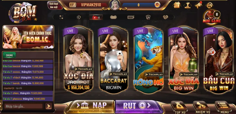 Trải Nghiệm Thế Giới Live Casino BomWin Đẳng Cấp Thượng Lưu Nhất