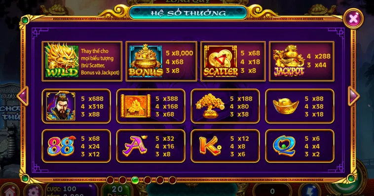 Săn Tìm Kho Báu Cổ Đại Đầy Kịch Tính Tại Slot Game Long Quy Chi Bảo Tại BomWin